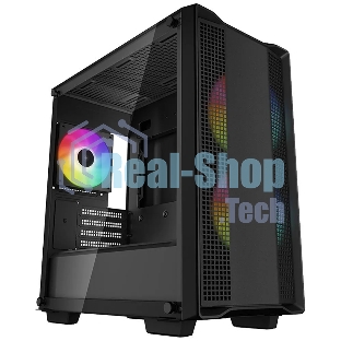 Компьютерный корпус DeepCool CC360 ARGb (R-CC360-BKAPM3-G-1) (mATX, без БП, 2xUSB, с окном)