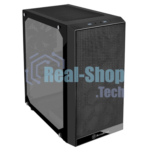 Компьютерный корпус Silverstone SST-PS15B-PRO Precision Mini Tower Micro ATX Computer Case, tempered glass, 2x 120мм ARGb, 1x ARGb Controller, black