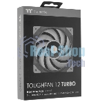 Вентилятор для корпуса Thermaltake TOUGHFAN 12 Turbo черный, 120 мм, 2500 об/мин, 28.1 дБ, 4 pin