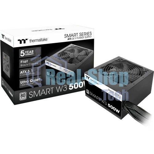 Блок питания Thermaltake Smart RGb 500W (PS-SPW-0500NNFAWE-1), 500Вт, 80 PLUS, 120мм, черный