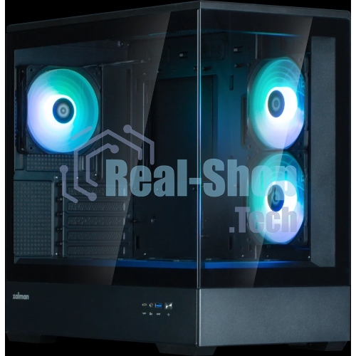 Компьютерный корпус ZALMAN P30 V2, MATX, черный, WINDOW, 2x3.5