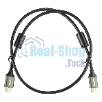 Кабель аудио-видео Buro HDMI (m)/HDMI (m) 1м. феррит.кольца Позолоченные контакты черный (BHP-HDMI-2.1-1G)
