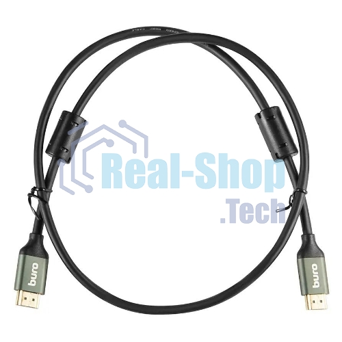 Кабель аудио-видео Buro HDMI (m)/HDMI (m) 1м. феррит.кольца Позолоченные контакты черный (BHP-HDMI-2.1-1G)