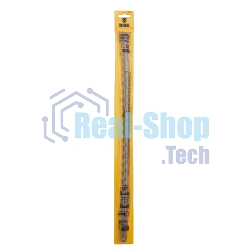 Бур по бетону Denzel двойная спираль, Cobalt W-tip, 14x460 мм, SDS PLUS