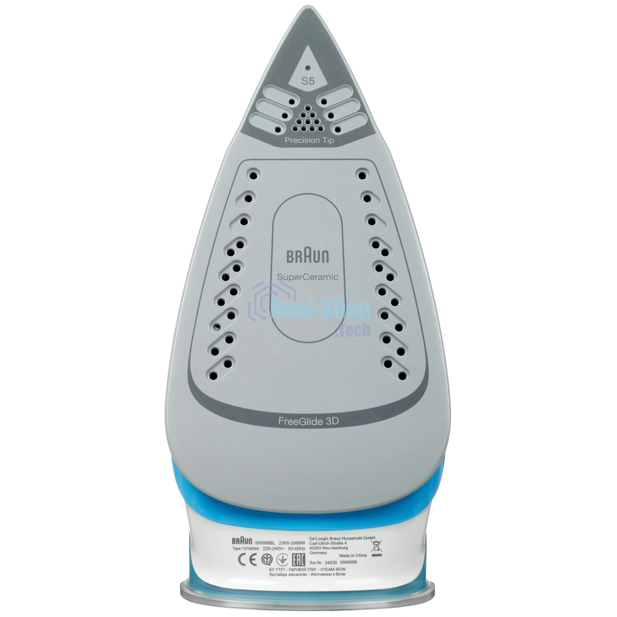Утюг Braun SI5006BL белый/голубой, 2600 Вт, 50 г/мин, 180 г/мин, 300 мл