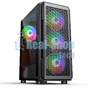 Компьютерный корпус Accord 3338 черный без БП ATX 1xUSB2.0 1xUSB3.0 1xUSB3.1 audio bott PSU