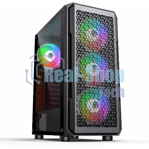 Компьютерный корпус Accord 3338 черный без БП ATX 1xUSB2.0 1xUSB3.0 1xUSB3.1 audio bott PSU