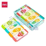 Ластик Deli 71050 108х40х12мм, ассорти, индивидуальная картонная упаковка