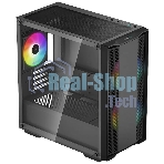 Компьютерный корпус DeepCool CC360 ARGb (R-CC360-BKAPM3-G-1) (mATX, без БП, 2xUSB, с окном)