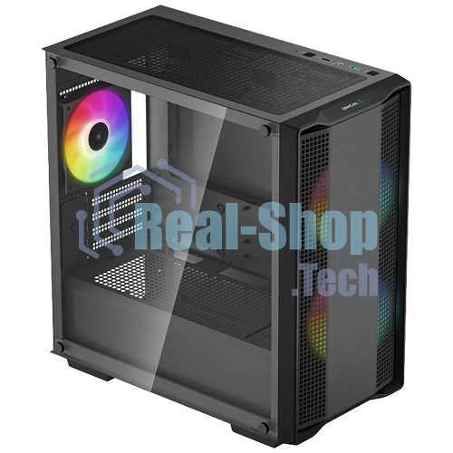Компьютерный корпус DeepCool CC360 ARGb (R-CC360-BKAPM3-G-1) (mATX, без БП, 2xUSB, с окном)