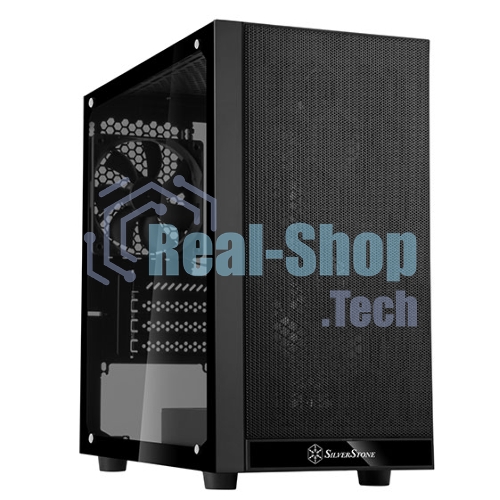 Компьютерный корпус Silverstone SST-PS15B-PRO Precision Mini Tower Micro ATX Computer Case, tempered glass, 2x 120мм ARGb, 1x ARGb Controller, black