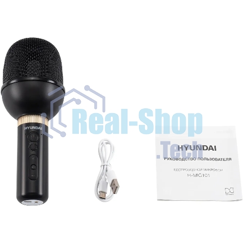 Микрофон беспроводной Hyundai H-MIC101 черный
