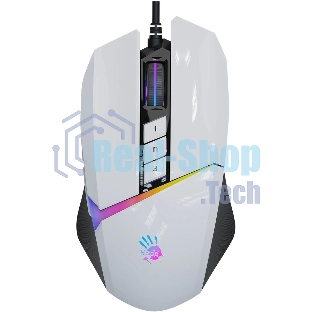 Мышь проводная A4Tech Bloody W60 Max белый, 10000 dpi, USB, кнопки - 10