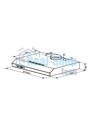 Вытяжка подвесная HOMSair Horizontal 50 белый, 50 см, 420 куб. м/ч, 45 дБ