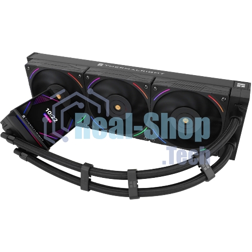 Водяное охлаждение для процессора Thermalright Hyper Vision 360 (360mm, LED, Black, ARGB/Fans: 3x120mm, 69CFM, 27dBA, 2150RPM/Pump height 68mm, 6400RPM, Rad thickness 27mm/S: 1700, 1200, 1851, 115X, 2011, 2066, AM5, AM4)