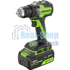 Дрель безударная Greenworks DD560 патрон:быстрозажимной реверс (3708407CUB)