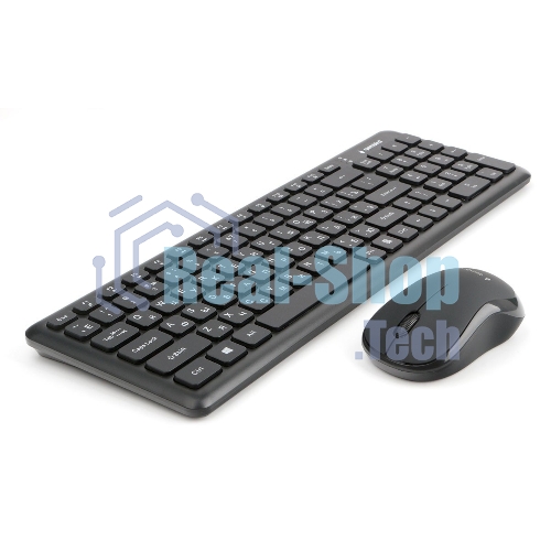 Комплект клавиатура+мышь Gembird KBS-9200 беспроводной, USB, 1000 DPI, чёрный