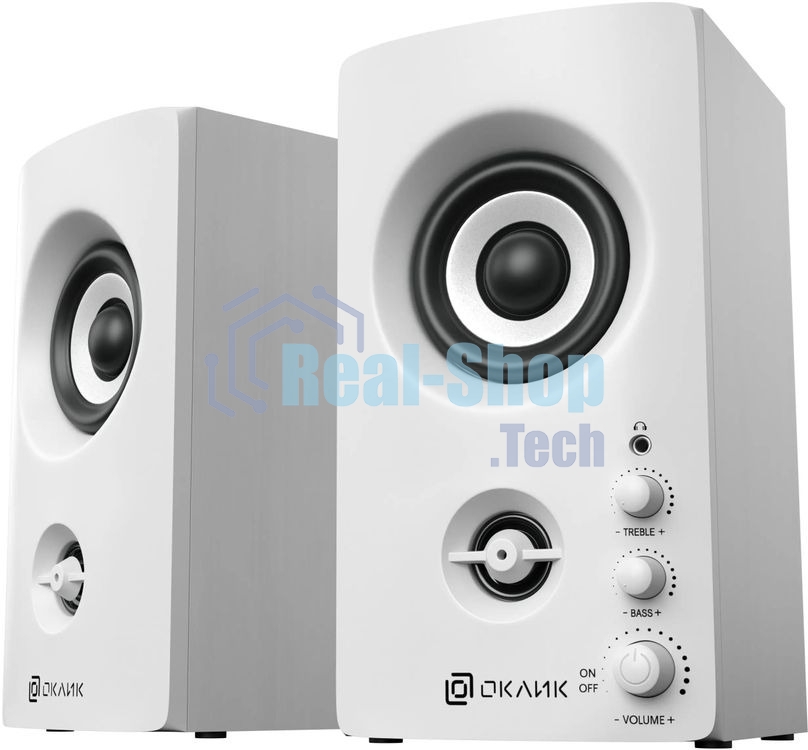 Акустическая система Oklick OK-164 2.0 белый 30Вт
