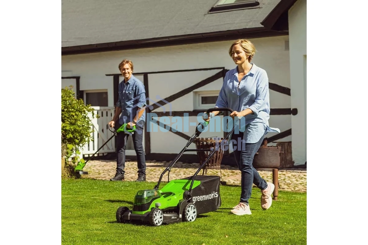 Газонокосилка аккумуляторная GreenWorks G24X2LM41, 40 В, 4 Ач