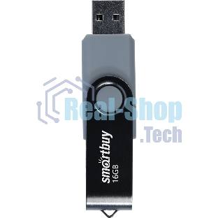 Флешка USB Smartbuy Twist Black (SB016Gb2TWK), 16Gb, USB 2.0, R/W 15/5, черный