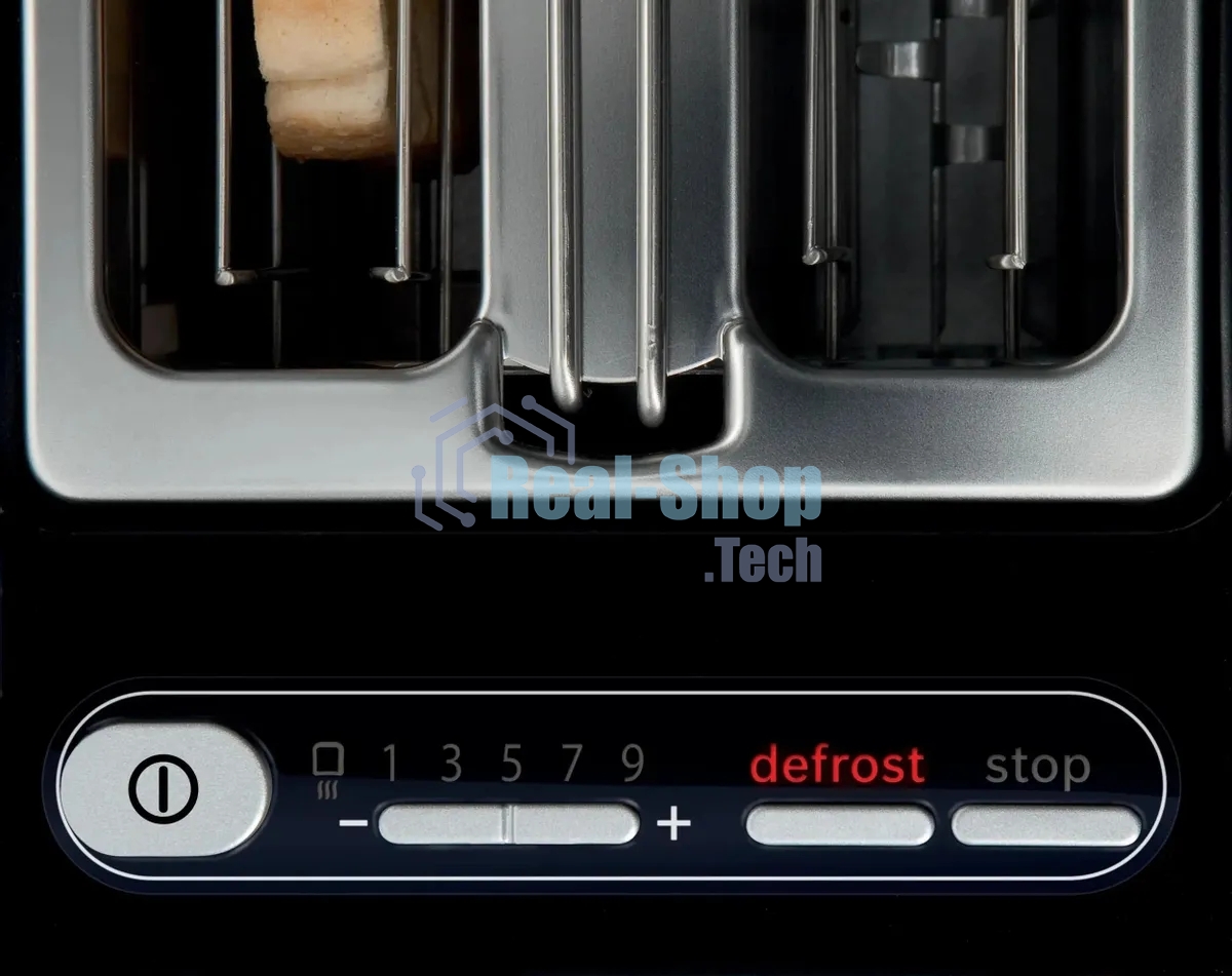 Тостер Bosch TAT8613N черный, 860 Вт, 2 слота
