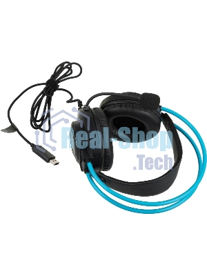 Гарнитура A4Tech Fstyler FH200U серый/синий, проводная