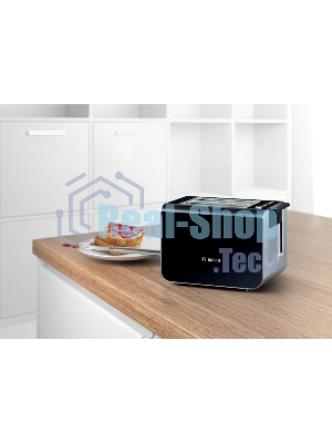 Тостер Bosch TAT8613N черный, 860 Вт, 2 слота