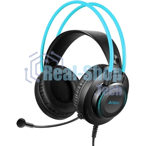 Гарнитура A4Tech Fstyler FH200U серый/синий, проводная