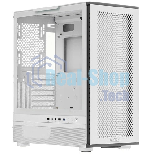 Компьютерный корпус PCCooler ME200 MESH WH, Mesh Full Tower, белый, TG, SPCC, 3x120мм ARGb E-ATX, ATX, mATX, mITX 180/380/220мм 4x2.5
