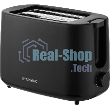 Тостер Starwind ST3106 черный, 750 Вт, 2 слота