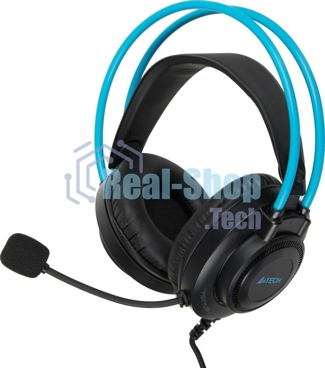 Гарнитура A4Tech Fstyler FH200U серый/синий, проводная
