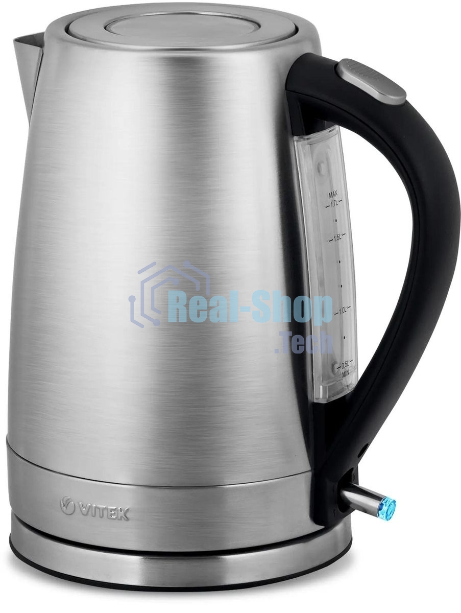 Чайник электрический Vitek VT-7000 1.7 л, 2200 Вт, серебристый (корпус: металл)
