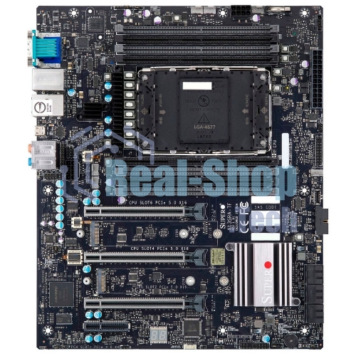 Материнская плата Supermicro MBD-X13SRA-TF-B, LGA 4677, Intel W790, 8xDDR5, 6xSATA, 2xM.2, 4xPCIe 5.0 x16, 1x10Gb LAN, 1x1Gb LAN, 6xUSB, 7.1, CEB