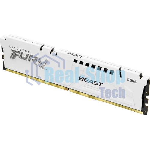 Оперативная память Kingston Fury Beast EXPO, DDR5, 32Gb (1x32 GB), 6000 MHz, CL30, радиатор, белый