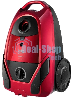 Пылесос Beko BKS 1226 красный/черный, 345/2600 Вт, уборка сухая, пылесборник мешок 3 л