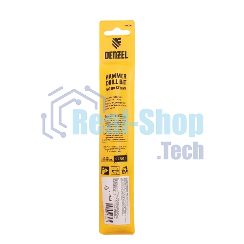 Бур по бетону Denzel двойная спираль, Cobalt W-tip, 16x160 мм, SDS PLUS