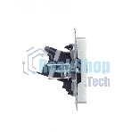 Розетка телевизионная двойная TV+RJ45 IEK Brite РТВ/РК12-БрА (BR-AK20-1-K47) кат.5E алюминий