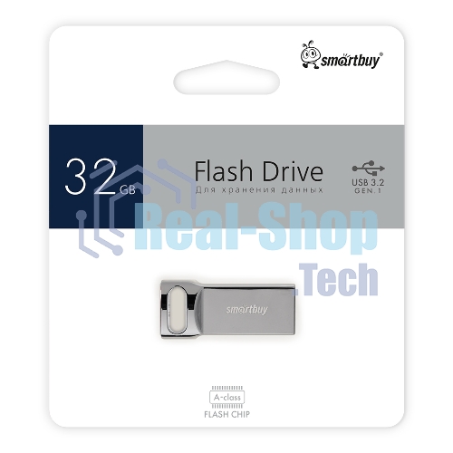 Флешка USB Smartbuy M2 Meta (SB32GbM2), 32Gb, USB 3.0/3.1, R/W 100/90, стальной