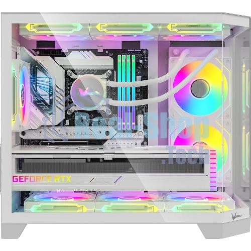Компьютерный корпус AeroCool / Formula Crystal Z6M Floe белый без БП mATX 4x120мм 2xUSB 3.0 audio bott PSU