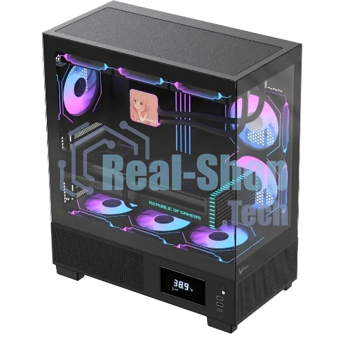 Компьютерный корпус AeroCool/Formula Crystal E1 Floe черный без БП ATX 5x120мм 3x140мм 2xUSB 3.0 1xUSB3.1 audio bott PSU
