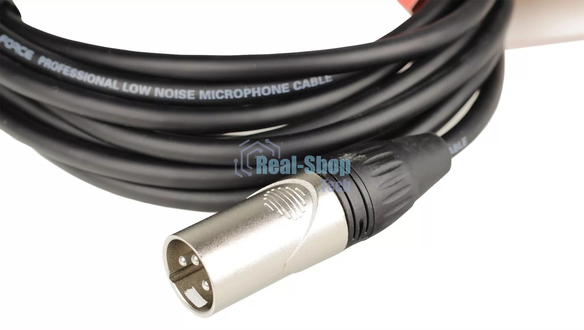 Кабель микрофонный FORCE FMC-05/4.5XLR (M) - XLR (F), высококачественный балансный, малошумящий с проводниками из безкислородной меди OFC, диаметр 6 мм, профессиональные металлические разъемы, длина 4,5 м, цвет черный