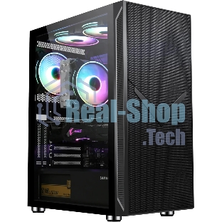 Компьютерный корпус Accord 3501 черный без БП ATX 2xUSB 2.0 1xUSB 3.0 1xUSB3.1 audio bott PSU