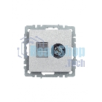 Розетка телевизионная двойная TV+RJ45 IEK Brite РТВ/РК12-БрА (BR-AK20-1-K47) кат.5E алюминий