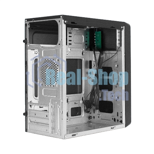 Компьютерный корпус Minitower ExeGate mEVO-7805 (mATX, без БП, 2*USB+1*USB 3.0, аудио, черный, с 2*RGb подсветкой)
