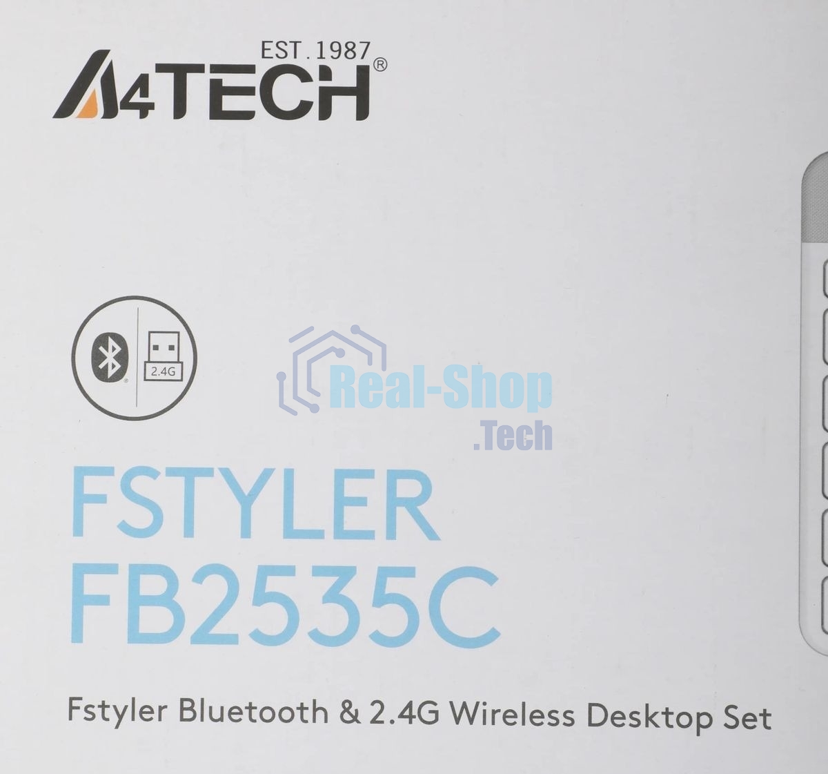Комплект клавиатура+мышь A4Tech FStyler FB2535C беспроводной, USB + Bluetooth, 2000 DPI, белый
