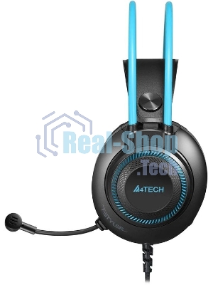 Гарнитура A4Tech Fstyler FH200U серый/синий, проводная