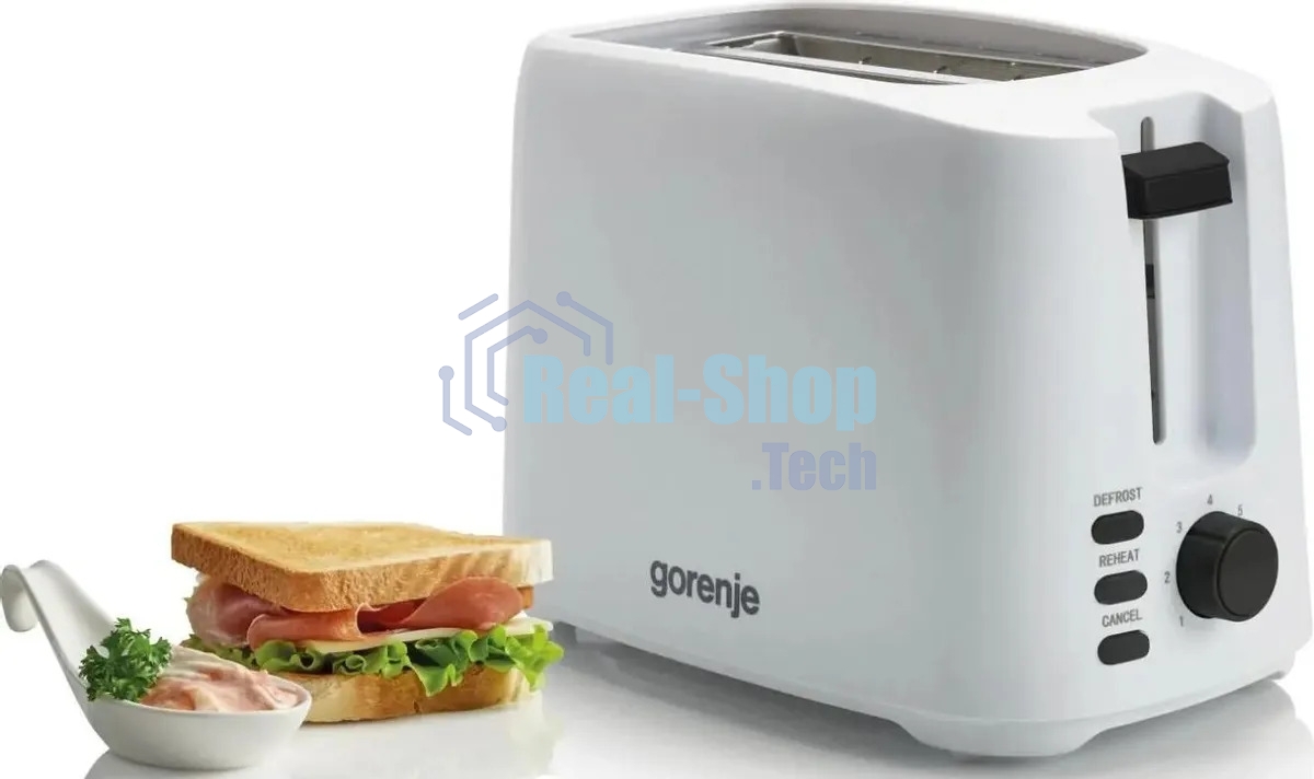 Тостер Gorenje T700XG белый, 850 Вт, 2 слота