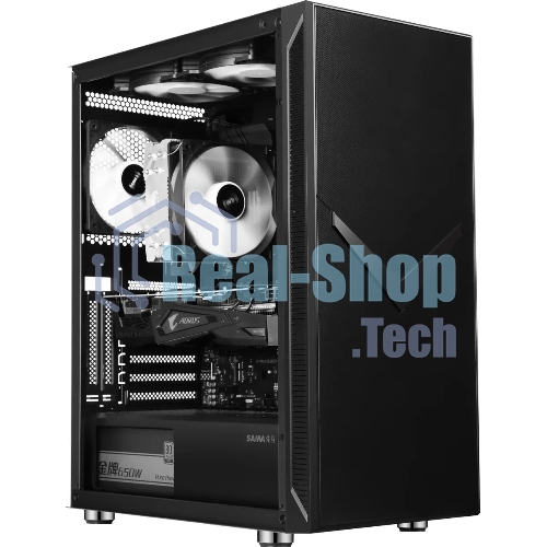 Компьютерный корпус Accord 3501 черный без БП ATX 2xUSB 2.0 1xUSB 3.0 1xUSB3.1 audio bott PSU