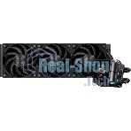 Система охлаждения Water Cooling System PCCooler DS360 Display BK (310W, 360мм, LED, Black, ARGb Pump/Fans: 3x120мм, 90.56CFM, 39.8dBA, 2500RPM/Pump height 65мм, 15dBA, 2600RPM, Rad thickness 27мм/S: 1851, 1700, 1200, 115X, AM5, AM4)