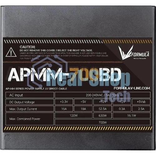 Блок питания Aerocool/Formula APMM-700BD, 700Вт, 80 PLUS Bronze, 120мм, черный